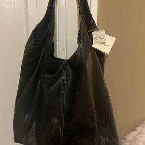 NWT Free People Hadley Distressed Slouchy Shoulder Bag Tote, NWT